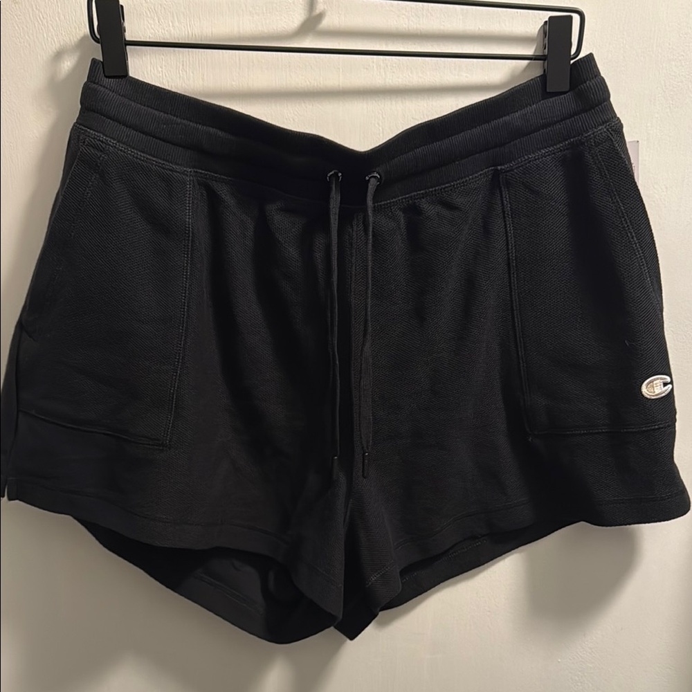 Champion Black Athletic Shorts with Elastic Waistband